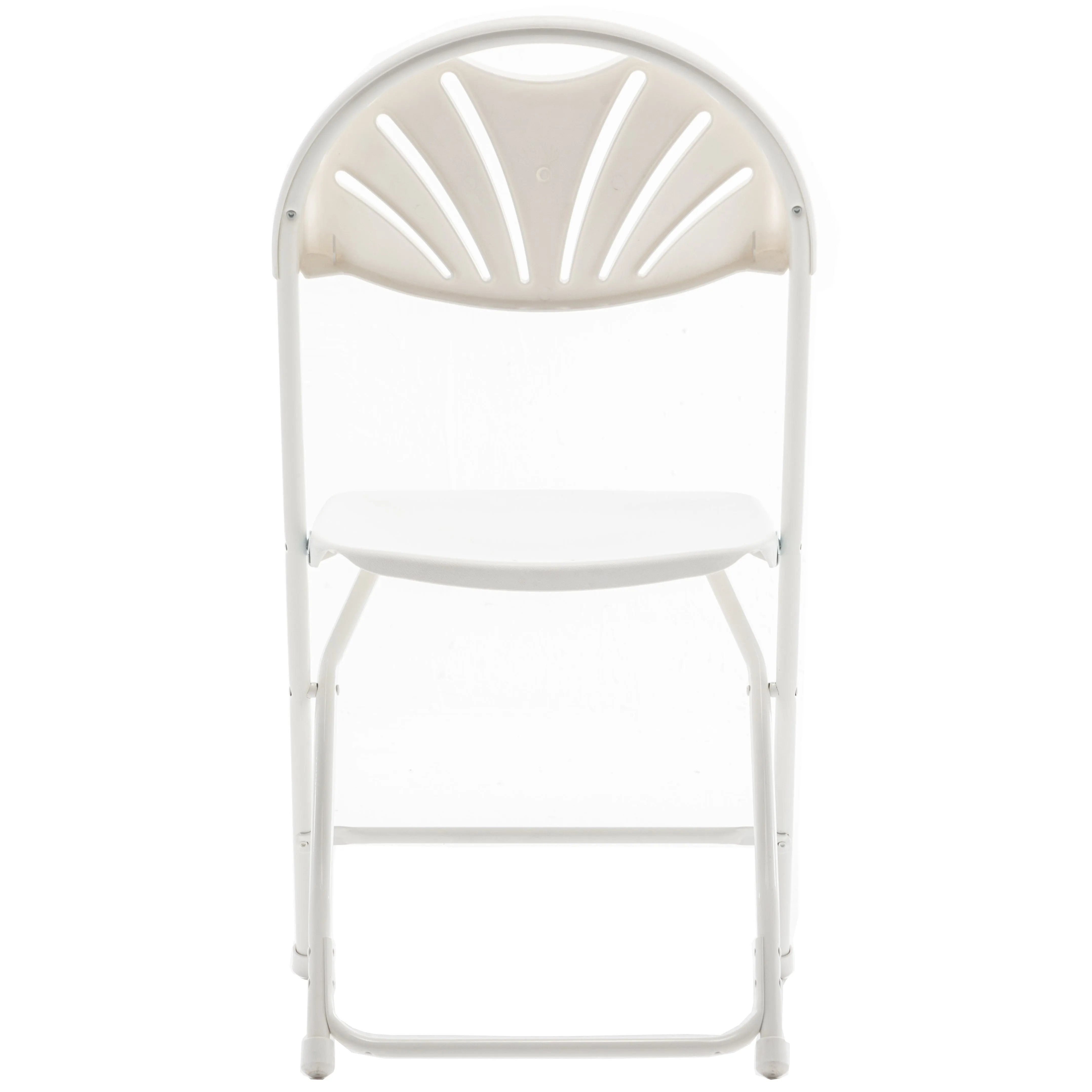 100 of BTExpert White Plastic Folding Chair Fan Style Steel Frame Commercial High Capacity Event Chair lightweight Wedding Party Set of 100