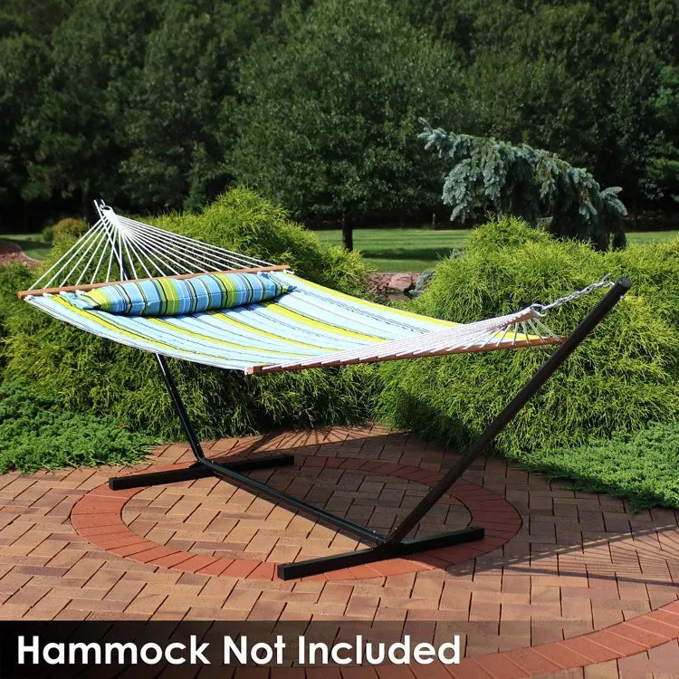 12' Heavy-Duty Steel Hammock Stand - Black