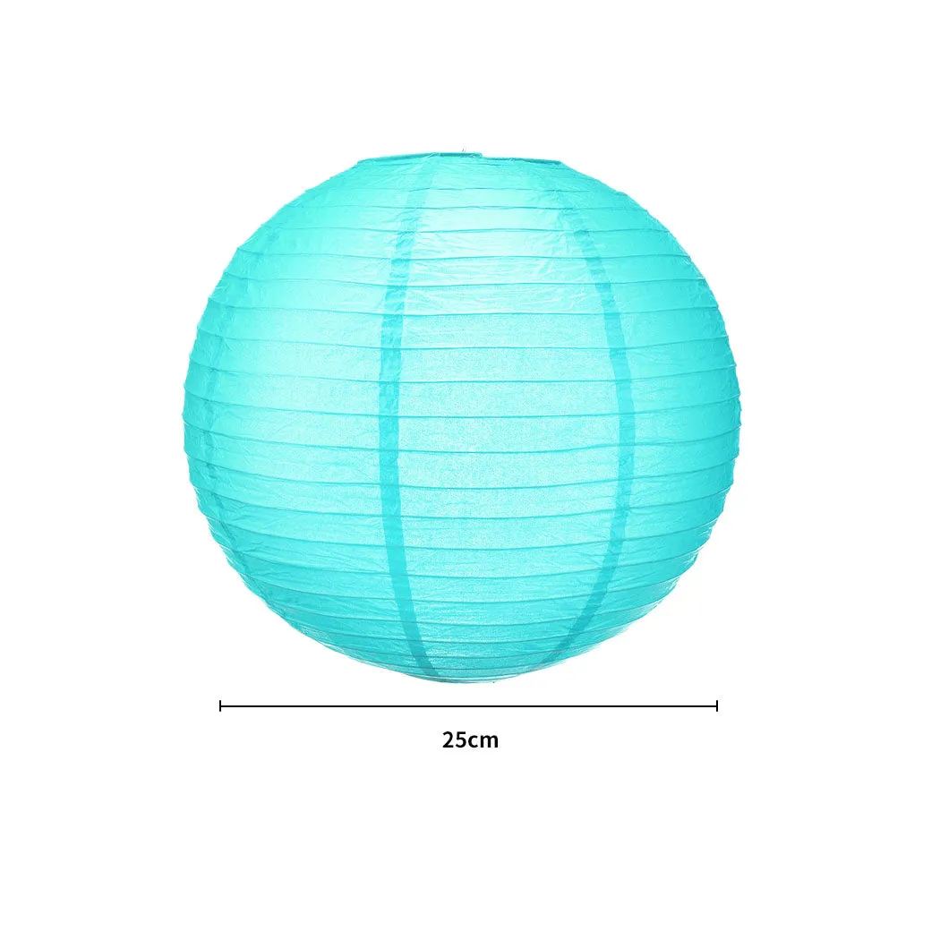 12" Paper Lanterns for Wedding Party Festival Decoration - Blue and White Colours