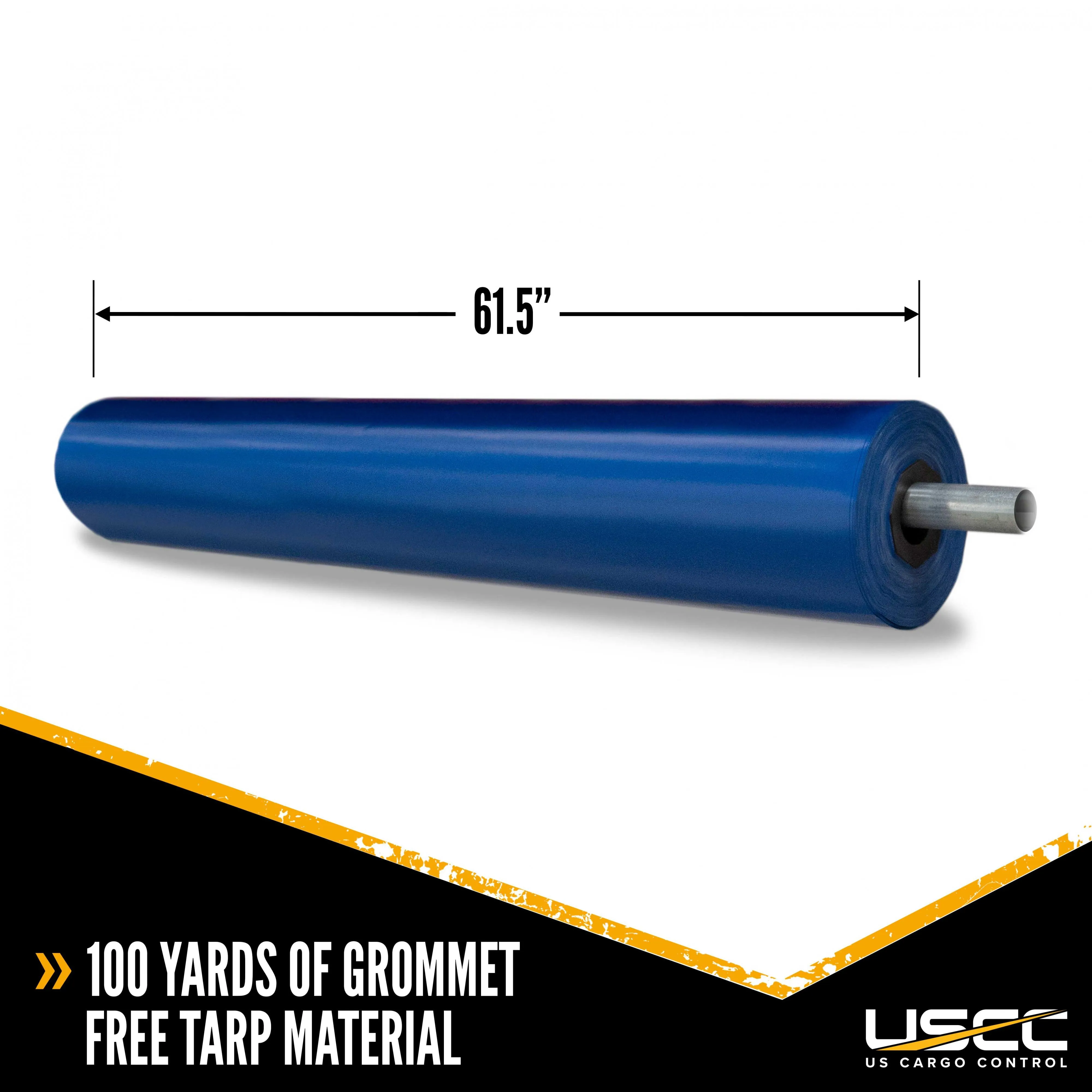 18 oz PVC Coated Polyester Tarp Roll - Blue