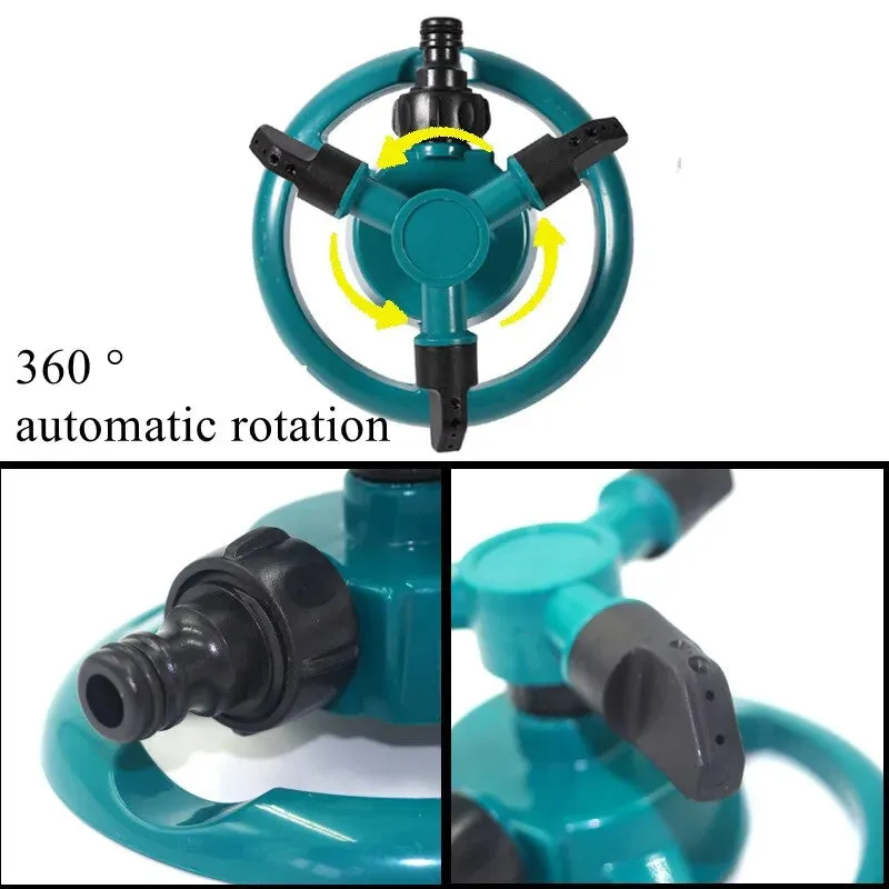 360 Degree Automatic Rotating Water Sprinkler Nozzle for Garden Irrigation
