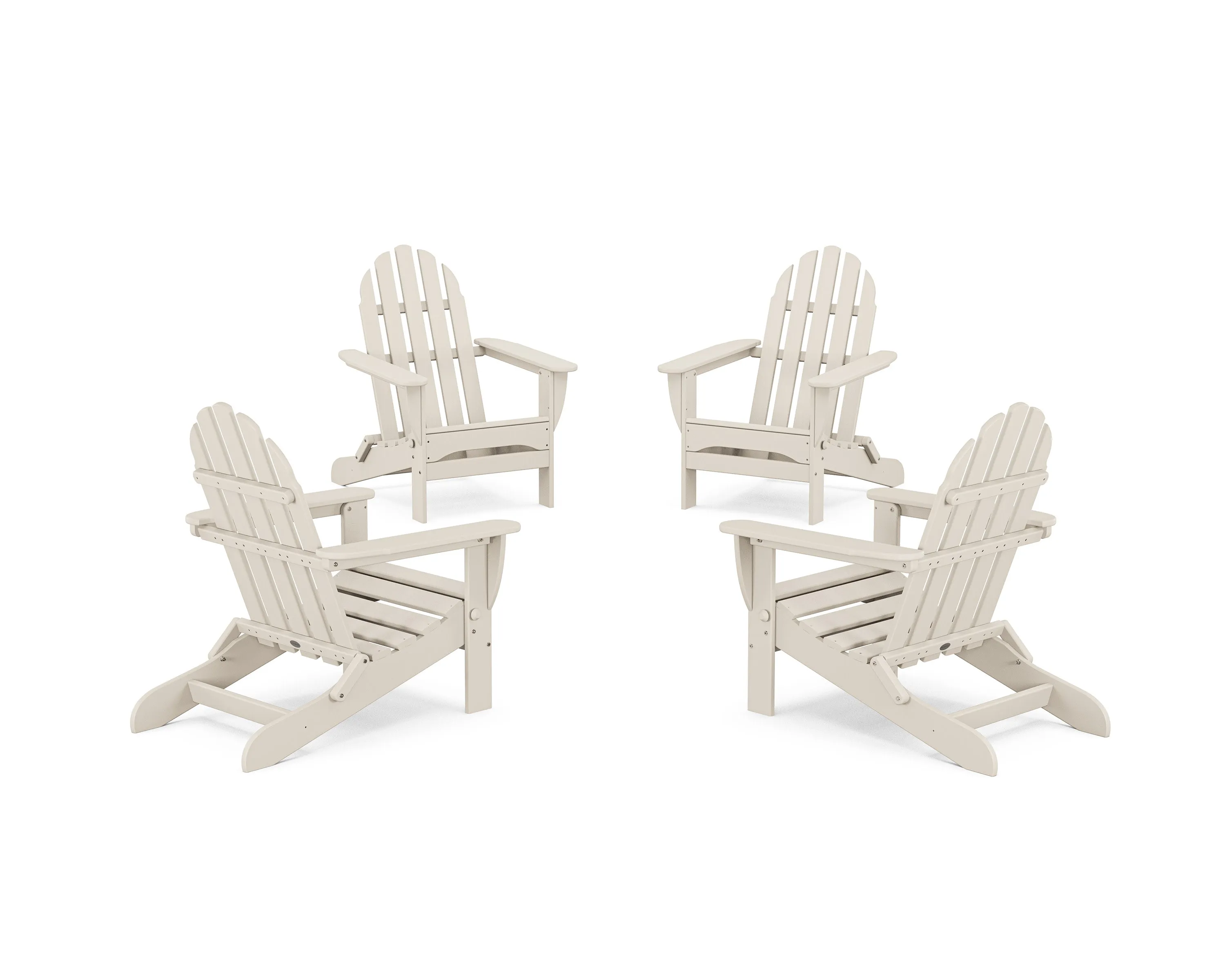 4-Piece Classic Folding Adirondack Conversation Set