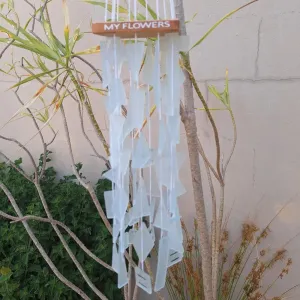 ABS Handcrafted Sandblasted Glass Wind Chime
