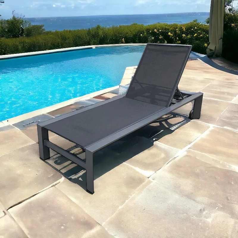 Amalfi Sunlounger Charcoal