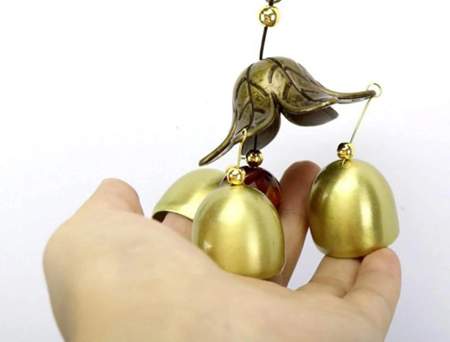 Antlantic wood store Wind Chimes Metal Wind Chimes for Home Balcony Garden Positive Energy, Home Decor Hanging Long Brass Bells Gifts for Loved Ones 6 Bells