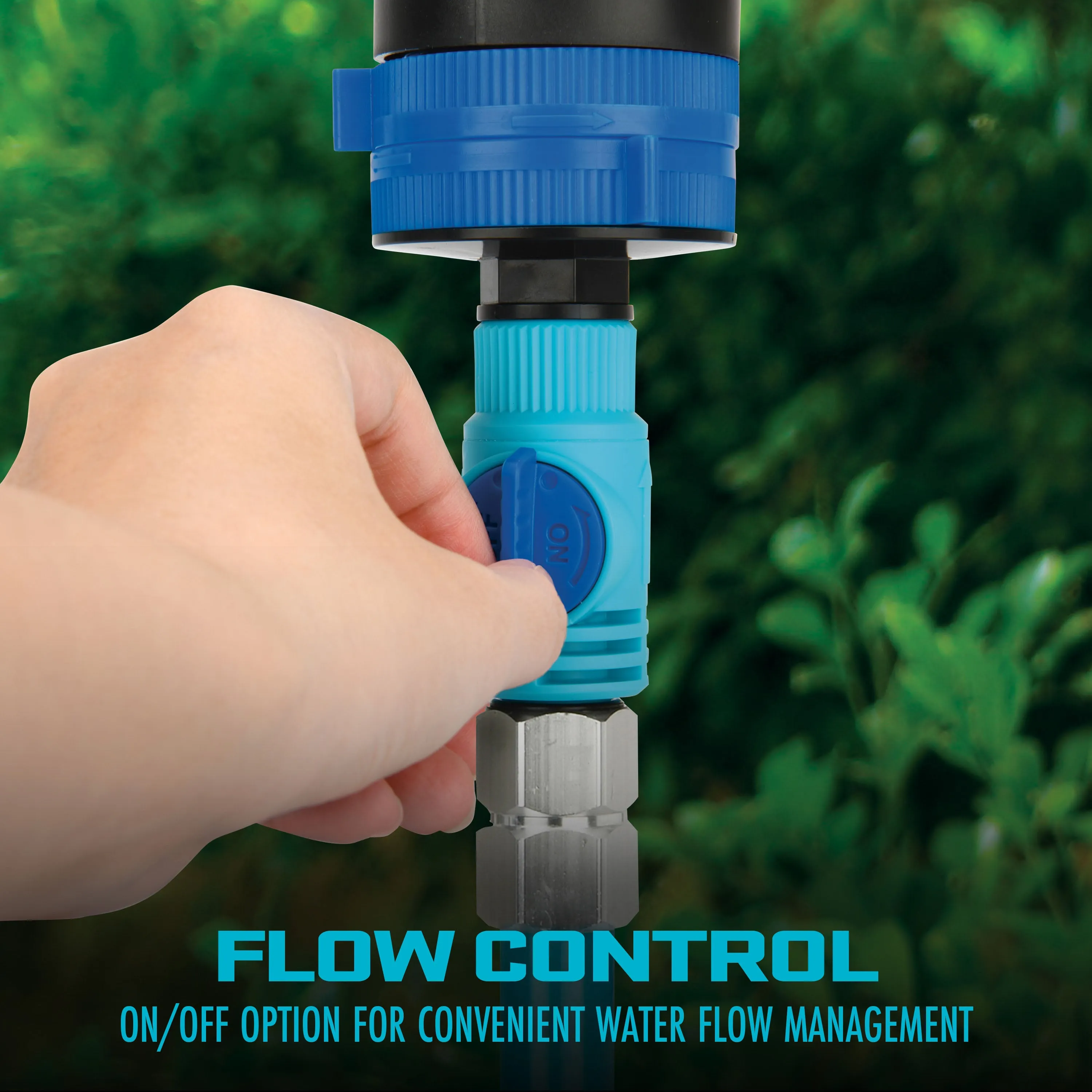 Aqua Joe AJ-6PSTB-MAX HD 360° Telescoping Sprinkler & Mister W/ Metal Tripod Base | 6 Patterns | 4,100 Sq. Ft. Coverage