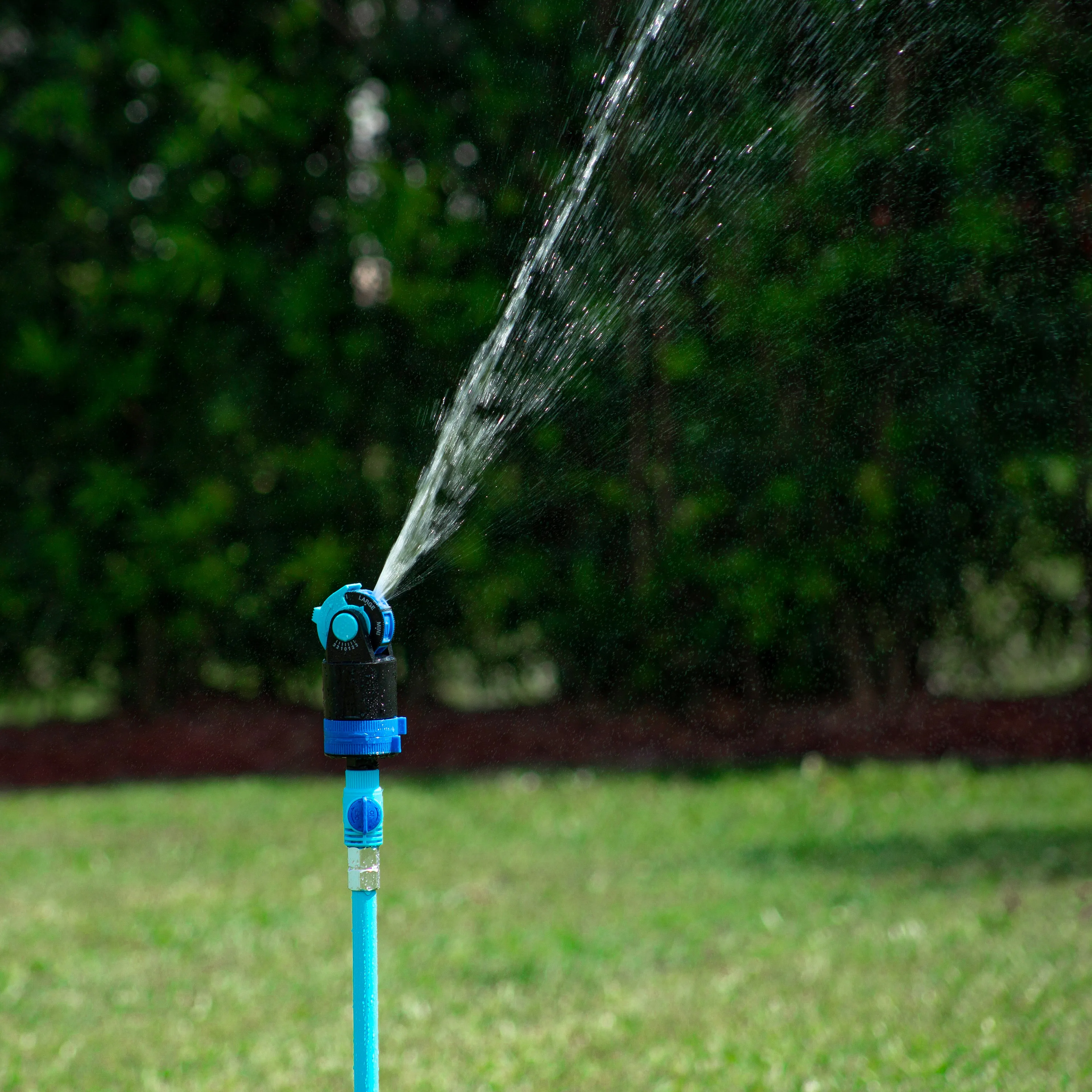 Aqua Joe AJ-6PSTB-MAX HD 360° Telescoping Sprinkler & Mister W/ Metal Tripod Base | 6 Patterns | 4,100 Sq. Ft. Coverage