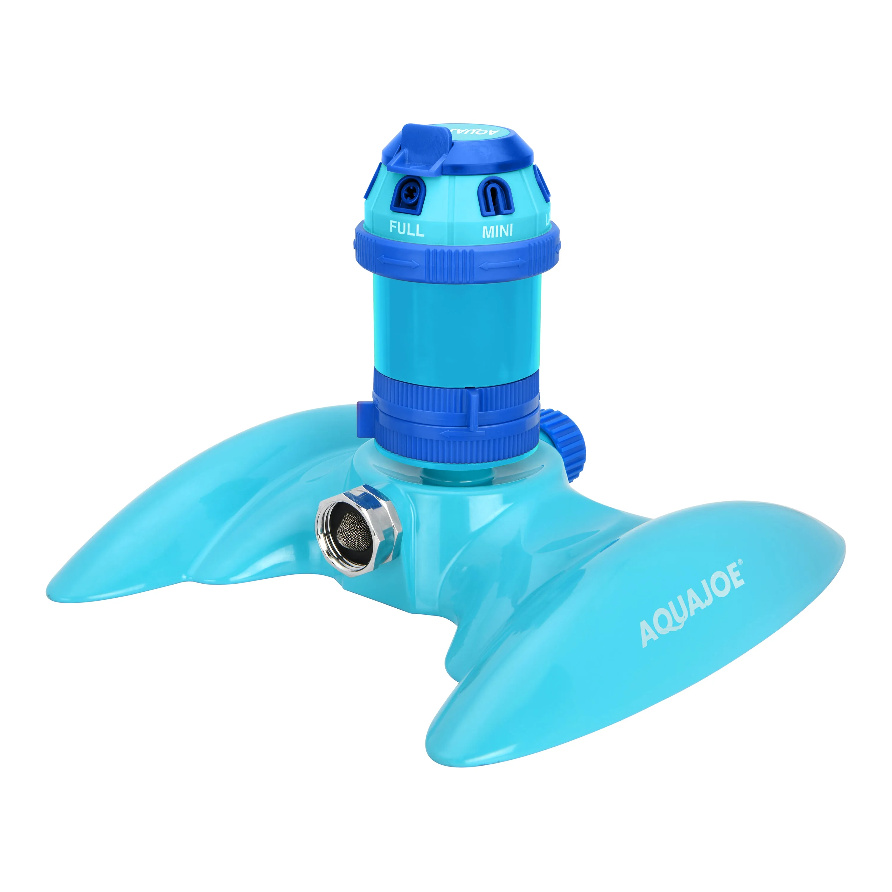 Aqua Joe AJ-MSSBM6 6-Pattern Turbo Drive 360 Degree Sprinkler | Customizable Coverage | 5,284 Sq. Ft. Max Coverage