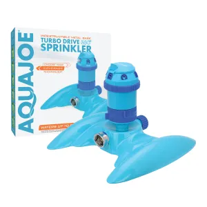 Aqua Joe AJ-MSSBM6 6-Pattern Turbo Drive 360 Degree Sprinkler | Customizable Coverage | 5,284 Sq. Ft. Max Coverage