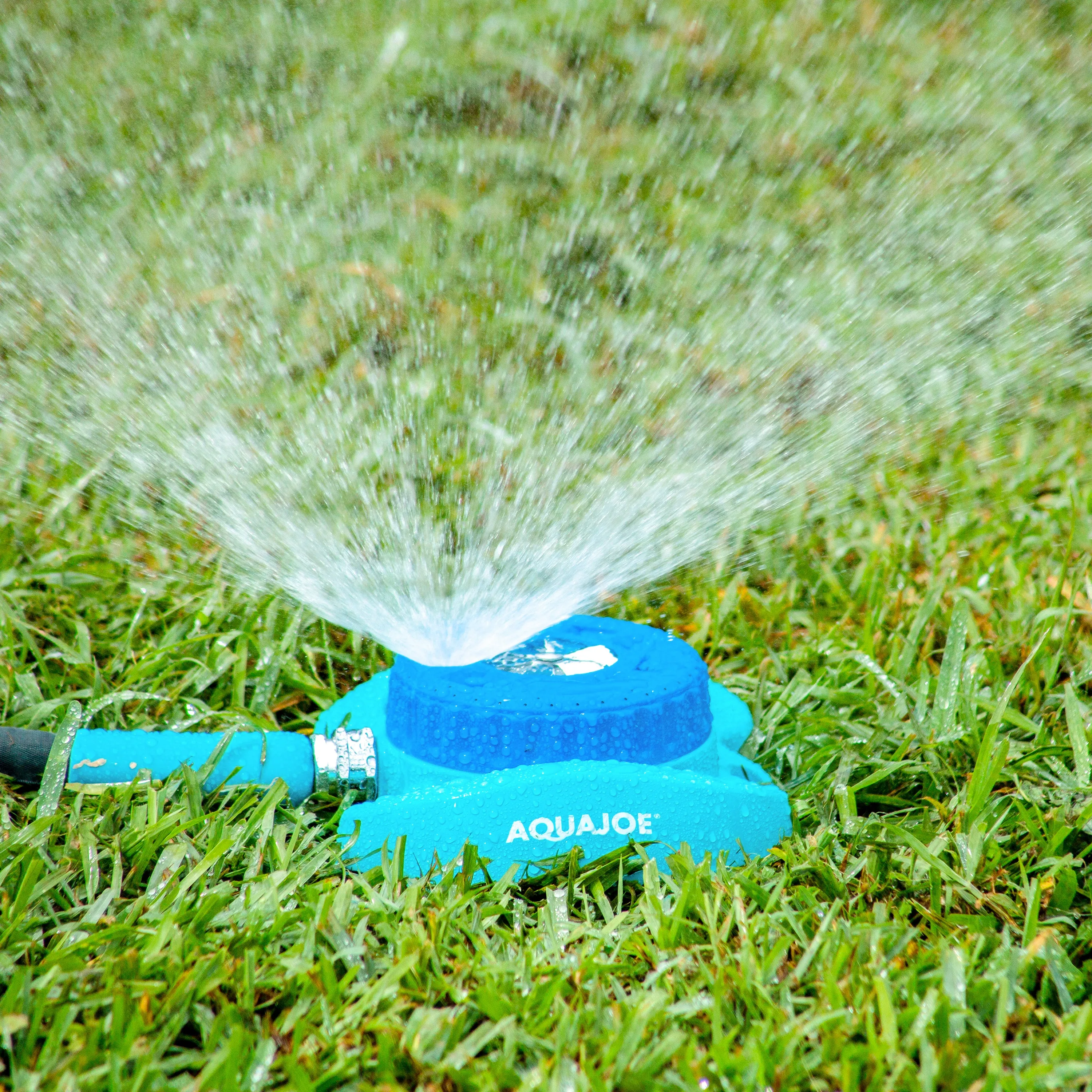 Aqua Joe AJ-TSSBM Indestructible Metal Turret Sprinkler | 9 Spray Patterns | 1,022 Sq. Ft. Max Coverage