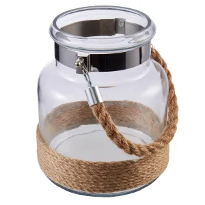Aubrey Candleholder Medium Natural & Clear