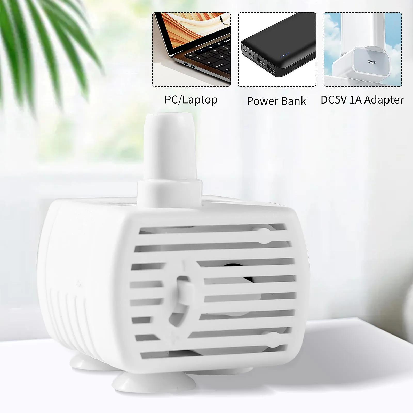 AZZXZQYU Cat Water Fountain Replacement Pump,Ultra Quiet Dog Water Dispenser Pump, for 67oz/2L Cat Fountain Stainless Steel Automatic Pet Fountain