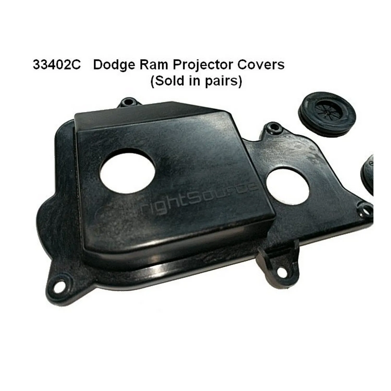 BrightSource 33402C Head Light Dust Cap; Deeper Than Stock For Projector Style Headlamps; Pair;