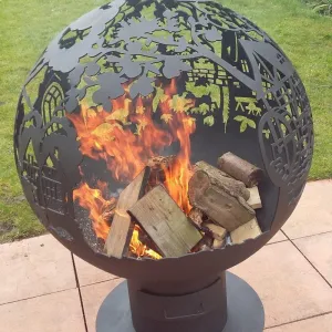 British Countryside Spherical Fire Pit