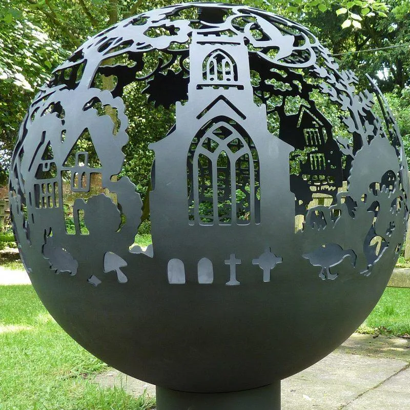British Countryside Spherical Fire Pit