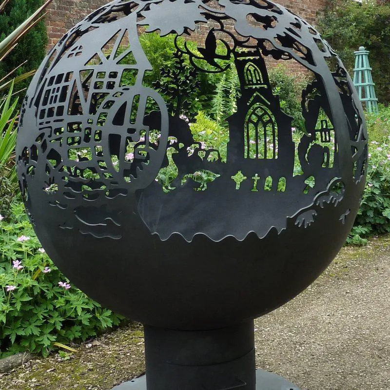 British Countryside Spherical Fire Pit