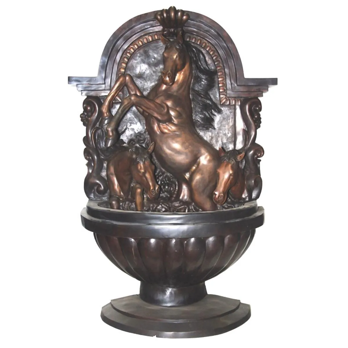 Bronze Rearing Horse Fountain