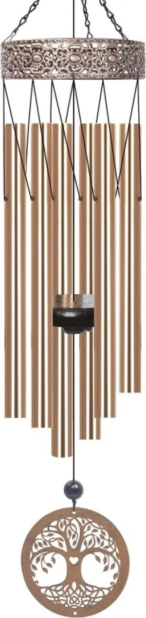 BVGY Wind Chimes For Outdoor Large Decor Deep Tone,38.2" Memorial Wind Chimes Large With 6 Heavy Tubes,Birthday Gift For You Friends,Mom,Grandma(38.2" Gold,Aluminum）
