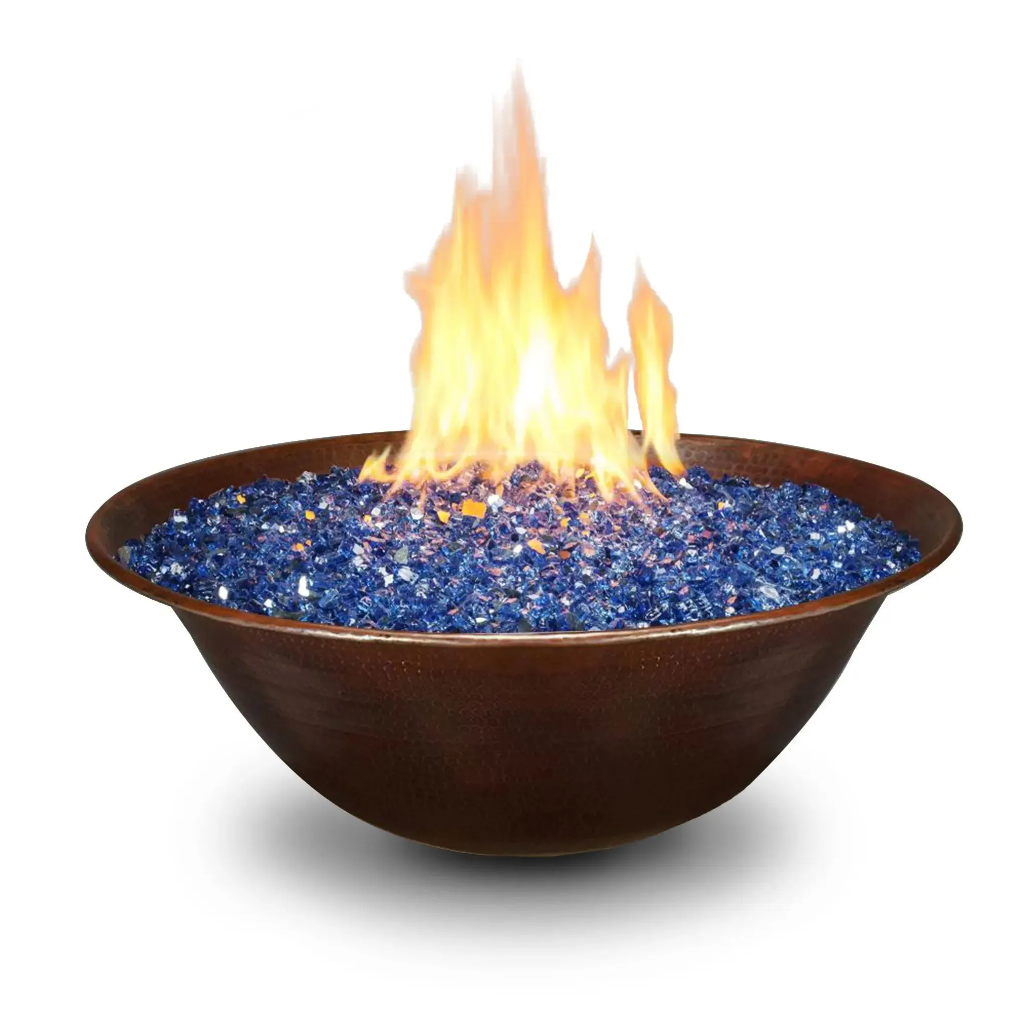 Campana Moreno 31" W x 11" H Copper Match Lit Propane Fire Bowl - MORENO-CAMPANA-3111-ML-LP by Starfire Designs
