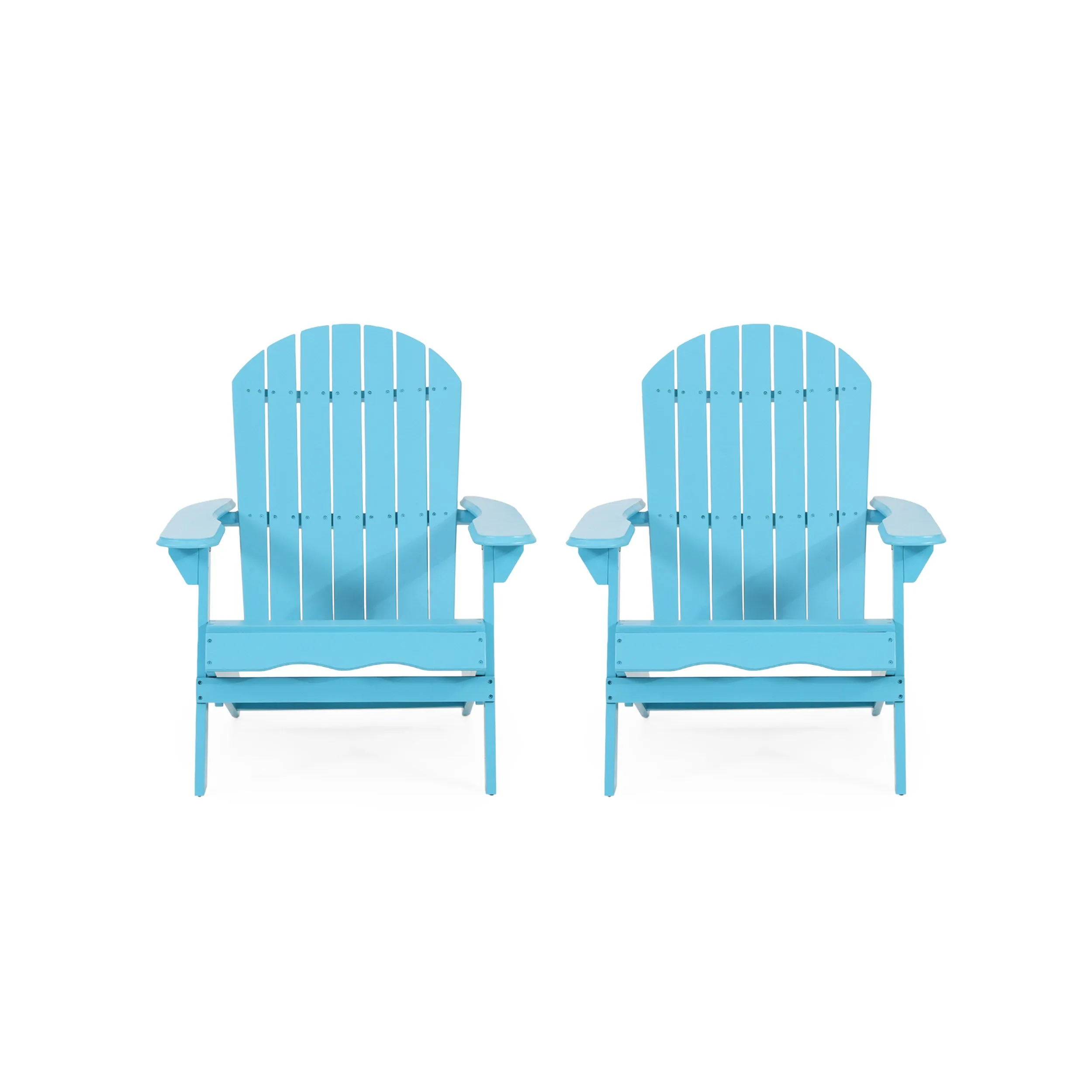 Cartagena Outdoor Rustic Acacia Wood Folding Adirondack Chair, Set of 2