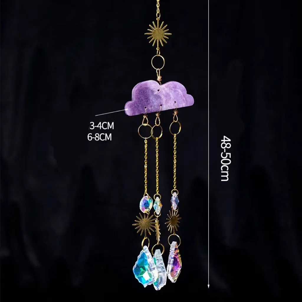 Crystal Cloud Sun Catcher Wind Chimes Christmas Pendant Pendant Chain