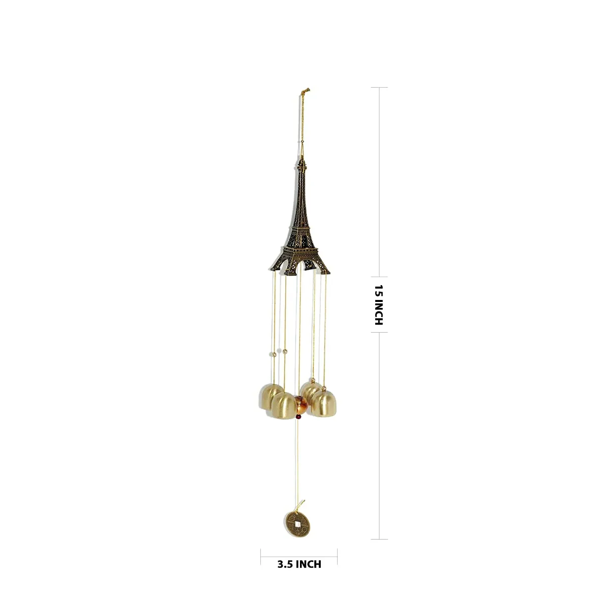 Decorative Wind Chimes/Brass Bell Wind Chime/Outdoor Living Yard Wind Chimes/Garden Decoration Crafts/Christmas Celebration/Christmas Decoration/15 x 3.5" Inches