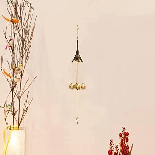 Decorative Wind Chimes/Brass Bell Wind Chime/Outdoor Living Yard Wind Chimes/Garden Decoration Crafts/Christmas Celebration/Christmas Decoration/15 x 3.5" Inches