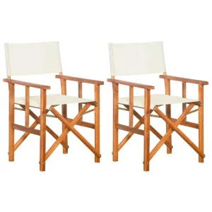 Director's Chairs 2 pcs Solid Acacia Wood