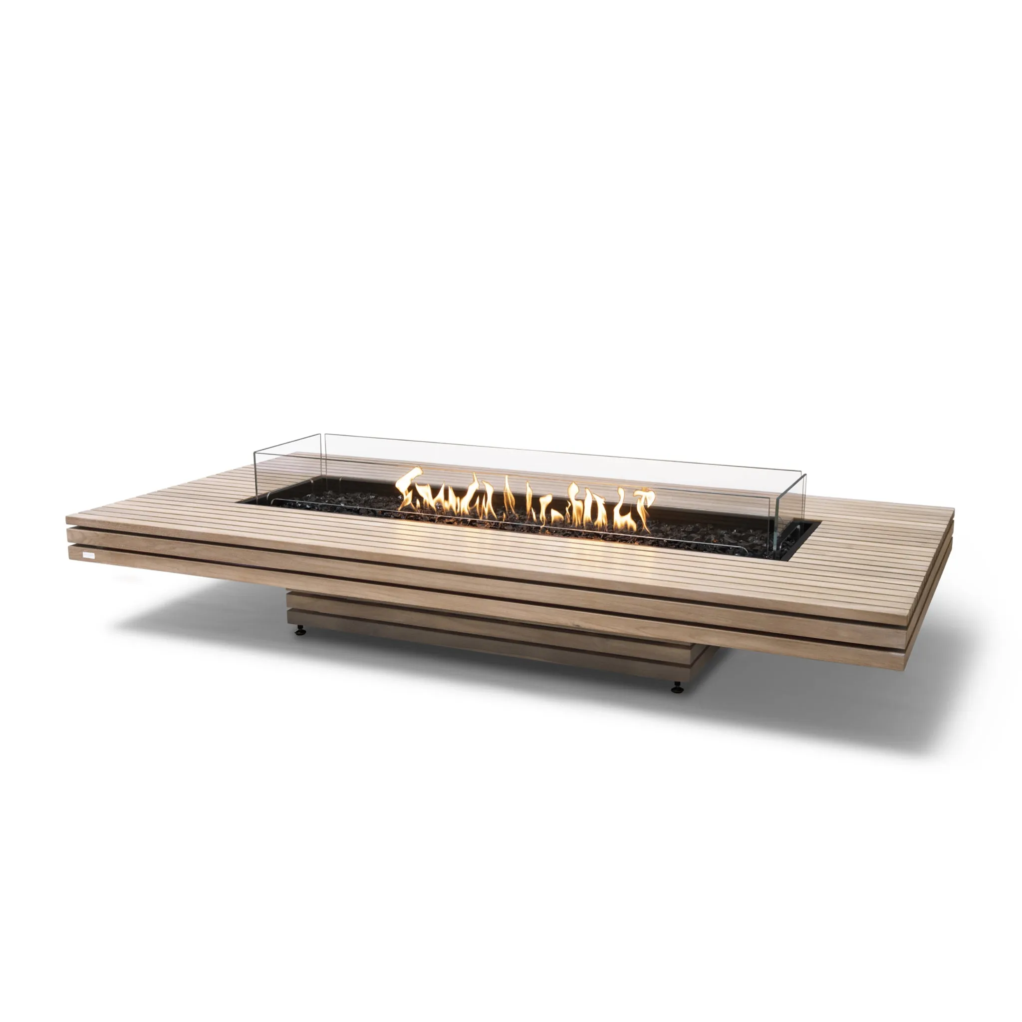 EcoSmart Fire Gin 90 Teak Low Height Fire Table