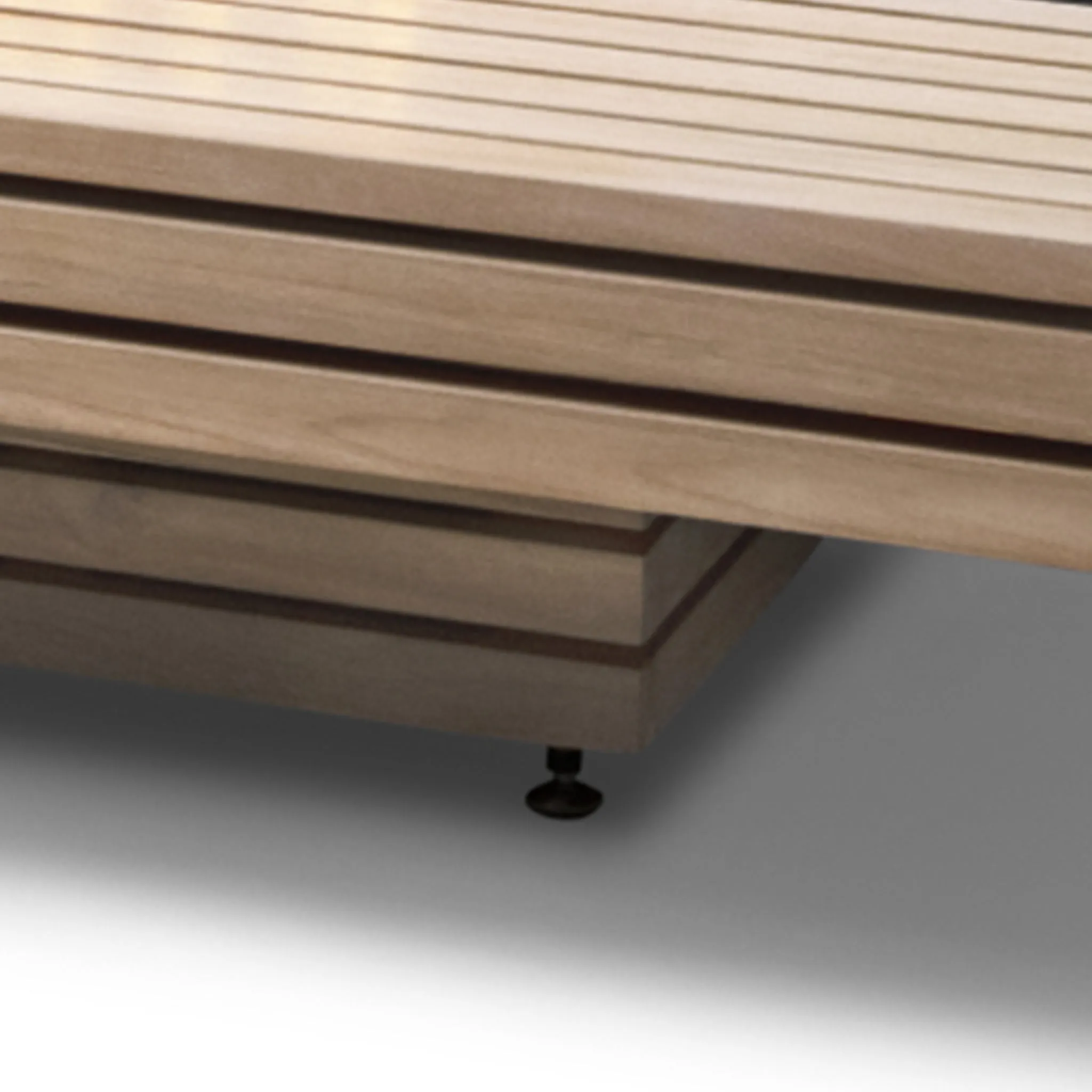 EcoSmart Fire Gin 90 Teak Low Height Fire Table
