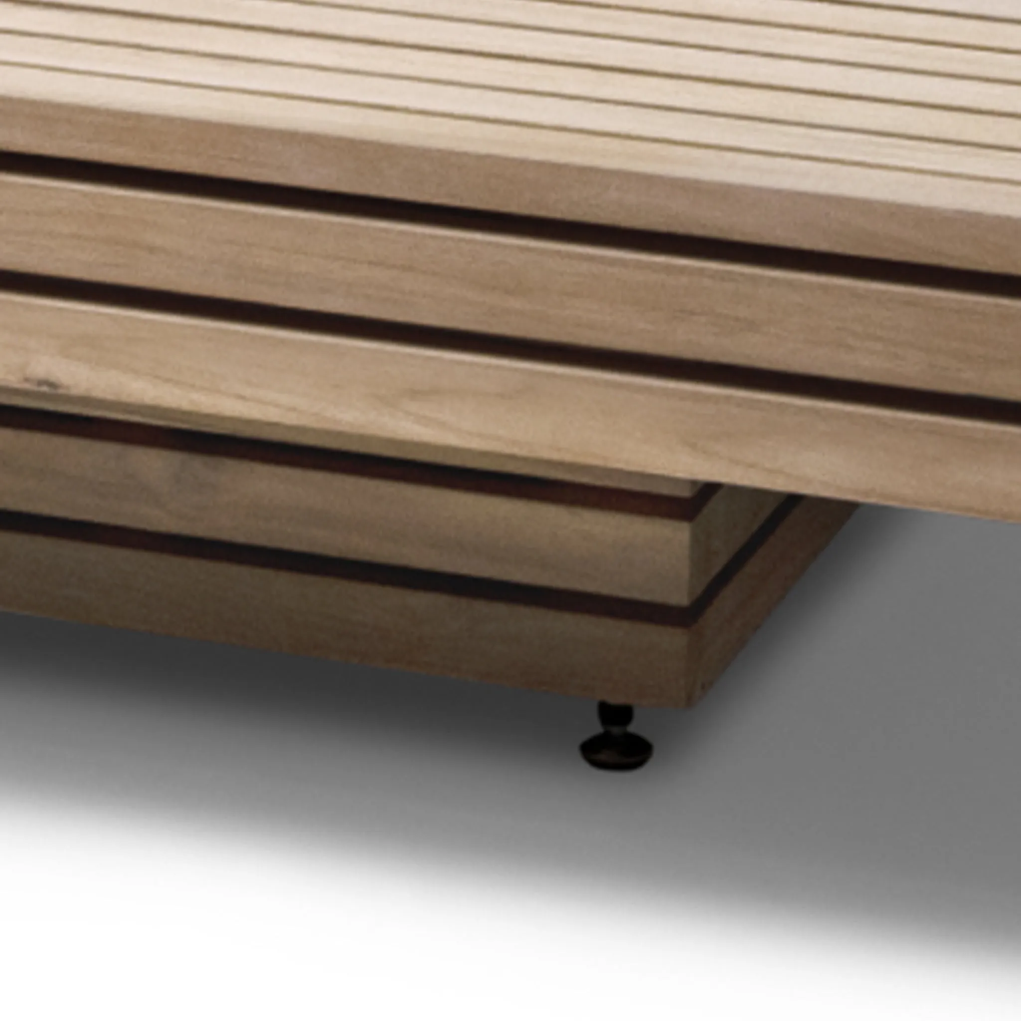 EcoSmart Fire Gin 90 Teak Low Height Fire Table