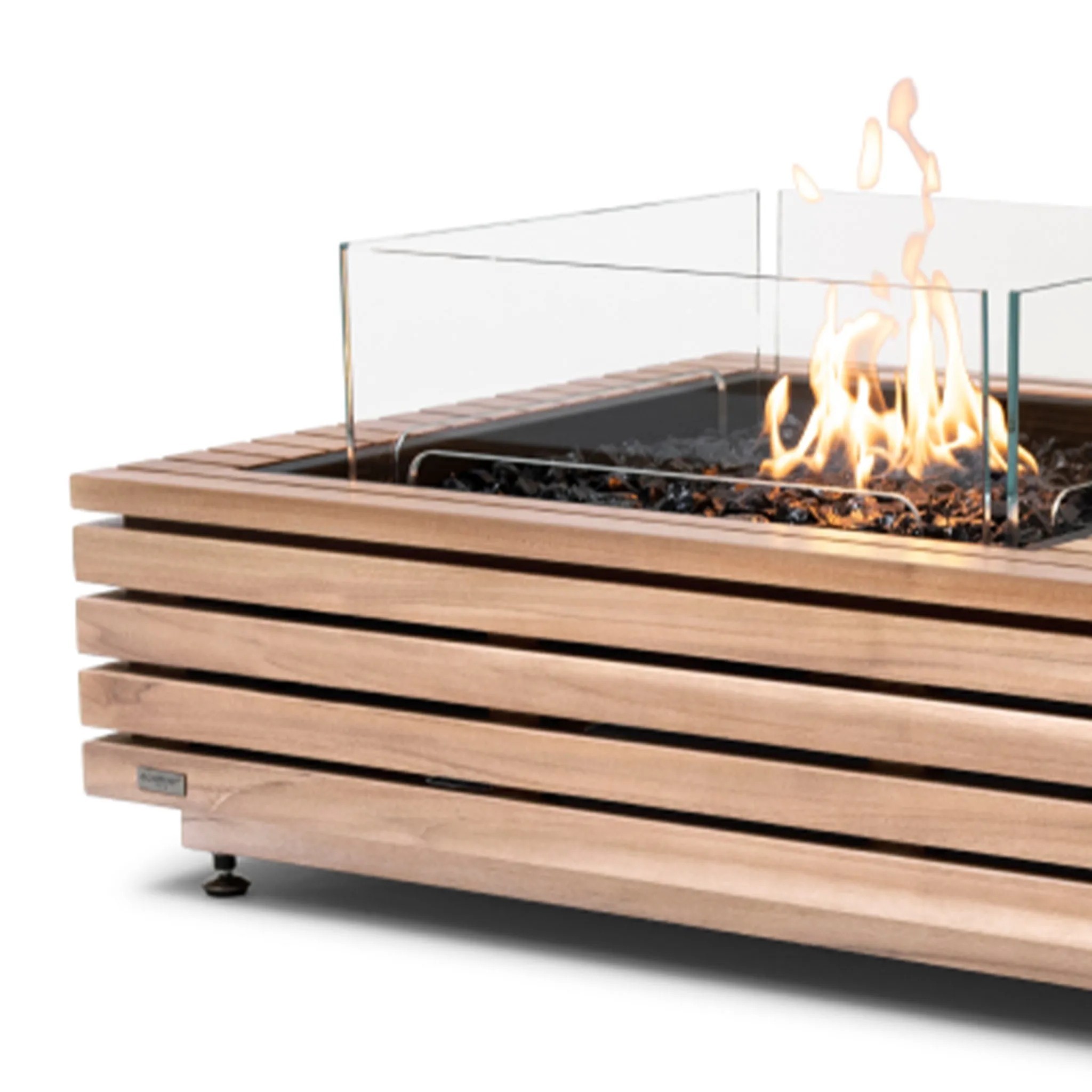 EcoSmart Fire Manhattan 50 Teak Fire Table