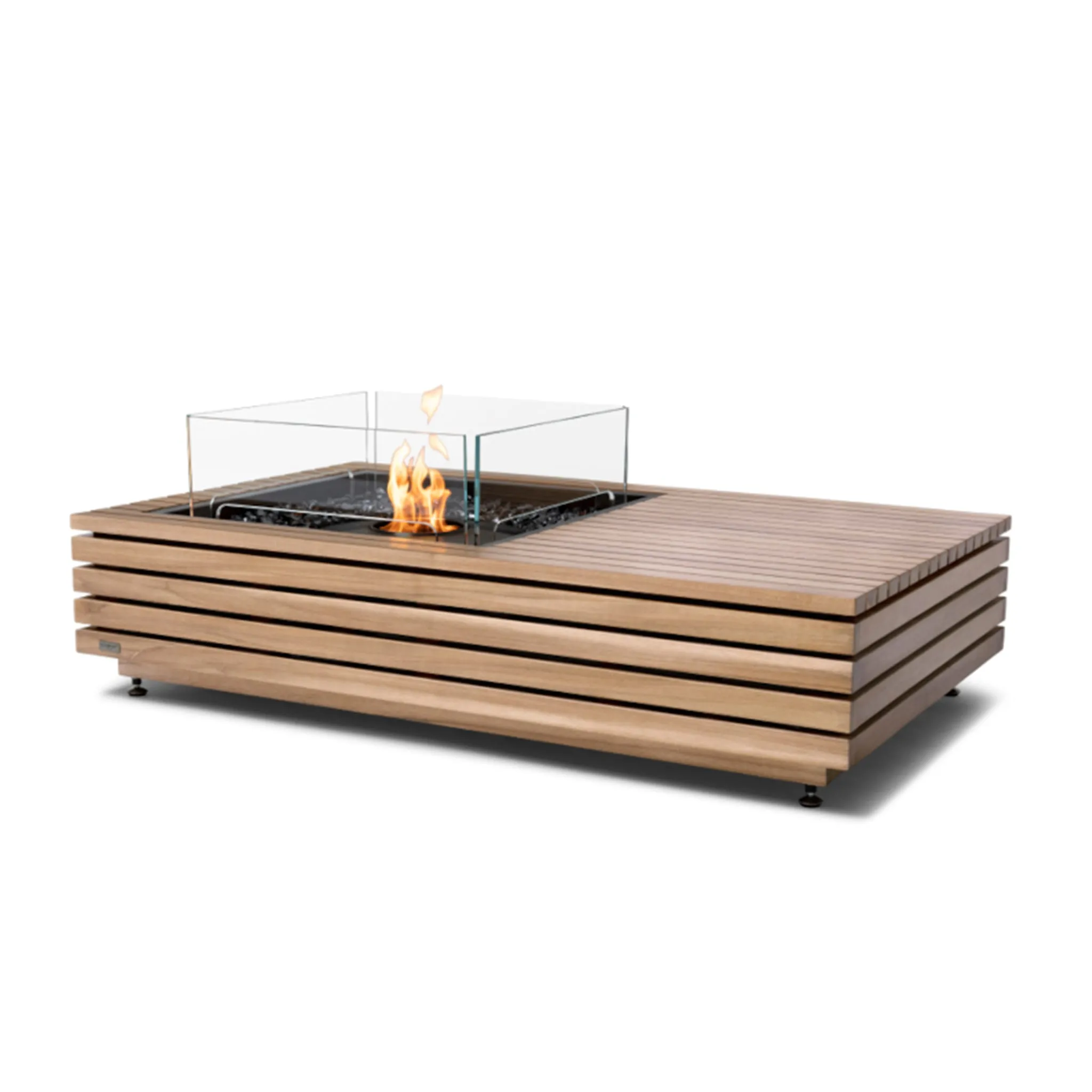 EcoSmart Fire Manhattan 50 Teak Fire Table