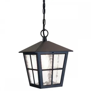 Elstead BL48M BLACK Canterbury Porch Chain Lantern Black
