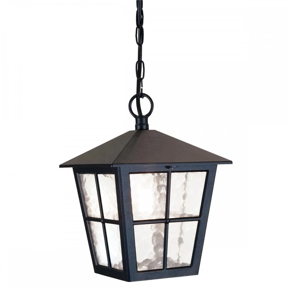 Elstead BL48M BLACK Canterbury Porch Chain Lantern Black