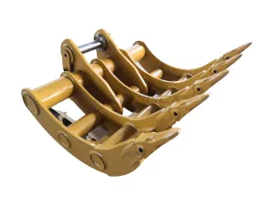 EXCAVATOR RAKE GP-GP (CB LINKAGE 60"), 2 x 90mm Pins, CB Linkage