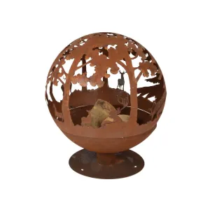 Fancy Flames Laser Cut Woodland Fire Globe