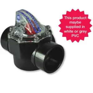 FlowVis Flow Meter 63mm   NRV For Pools Spas Fountains & Water Feature