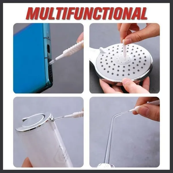 Gap hole anti-clogging cleaning brush
