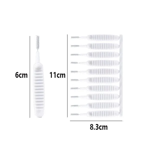 Gap hole anti-clogging cleaning brush