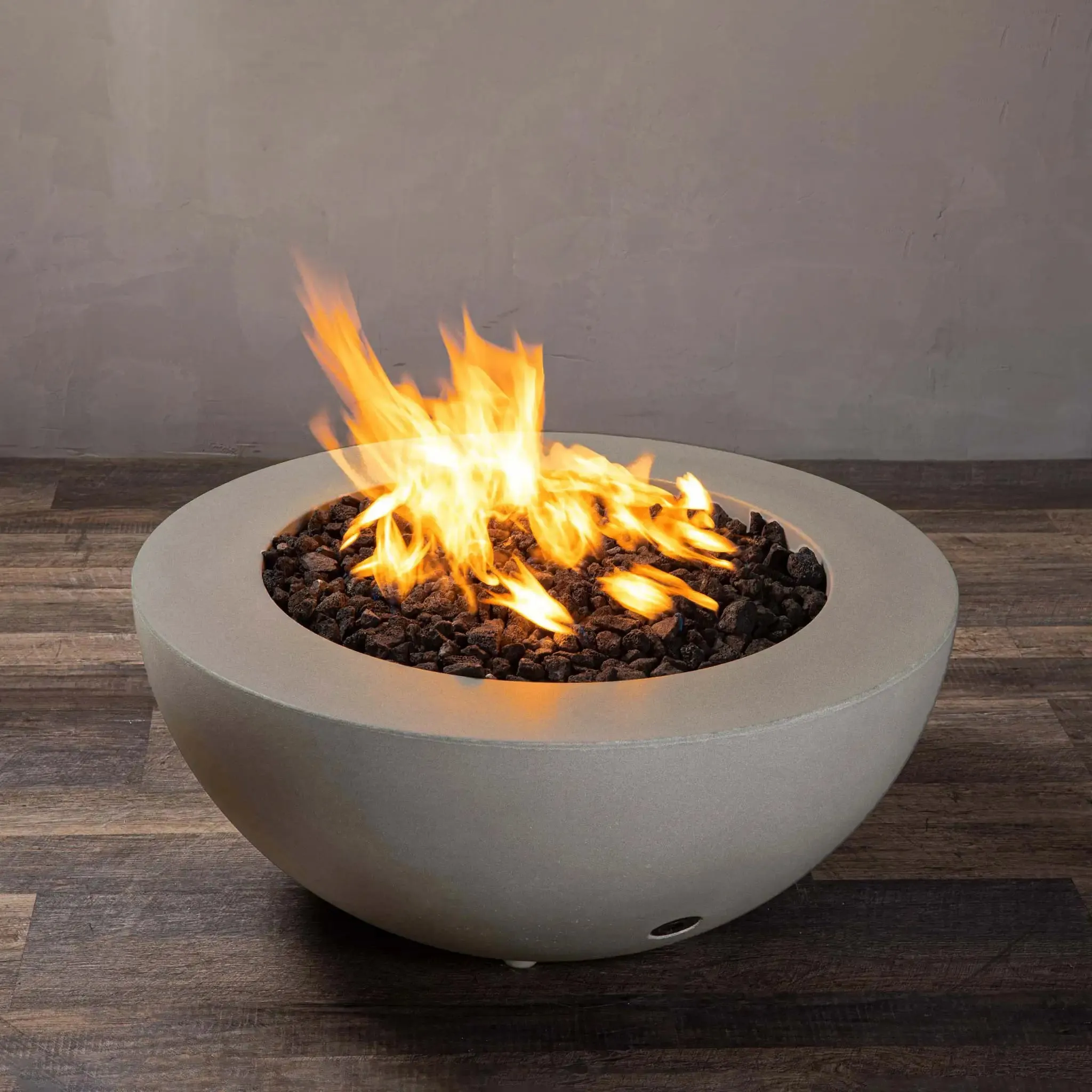Gravity 36" W Beige Round Concrete CSA Electronic Ignition High/Low Propane Gas Fire Pit - SD-FP-GRAV-3616-BEIG-ELECCSAHL-LP by Starfire Designs