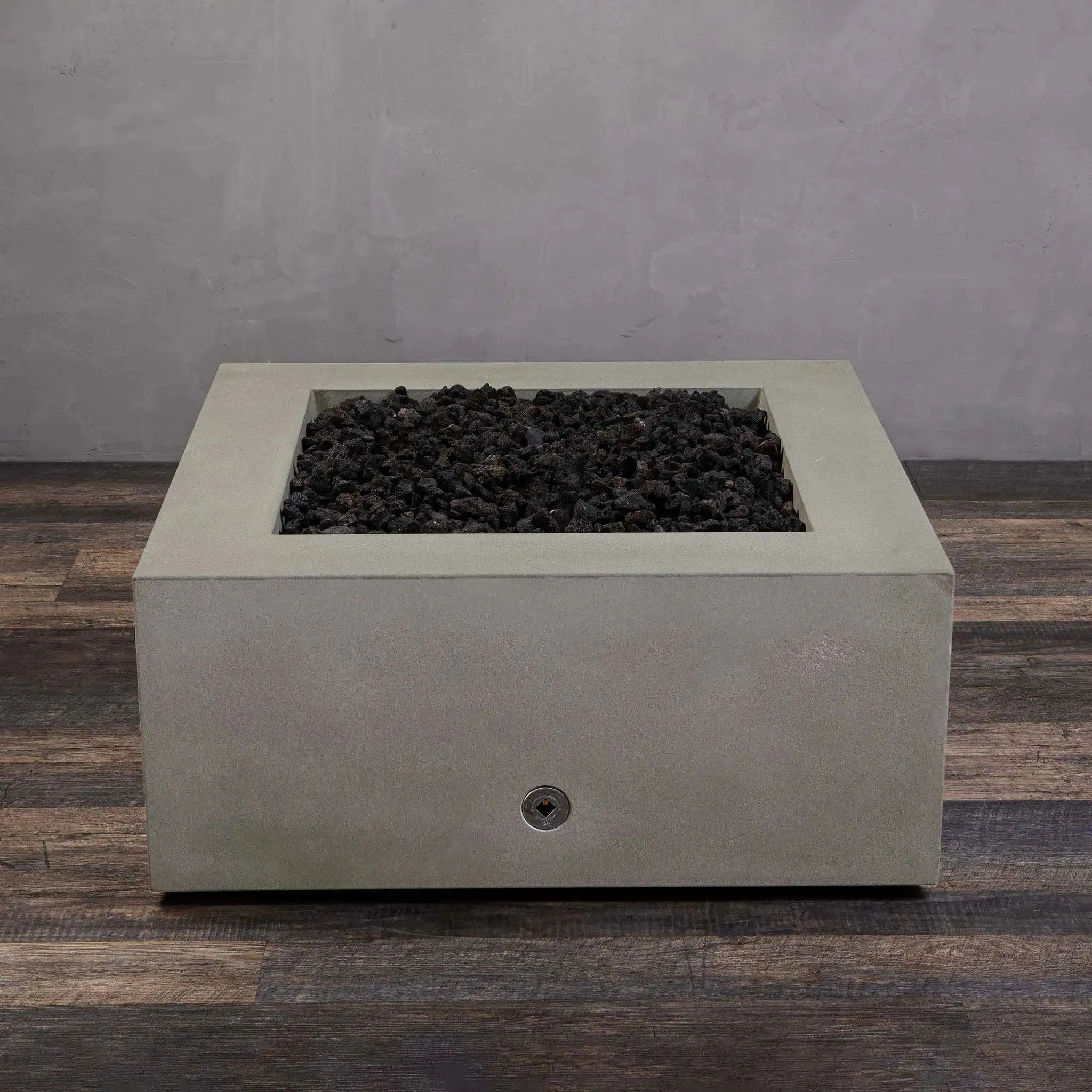 Gravity 36" W Beige Square Concrete PowerGlow Electronic Ignition Natural Gas Fire Pit - SD-FP-GRAV-363616-BEIG-POWERGLOW-NG by Starfire Designs