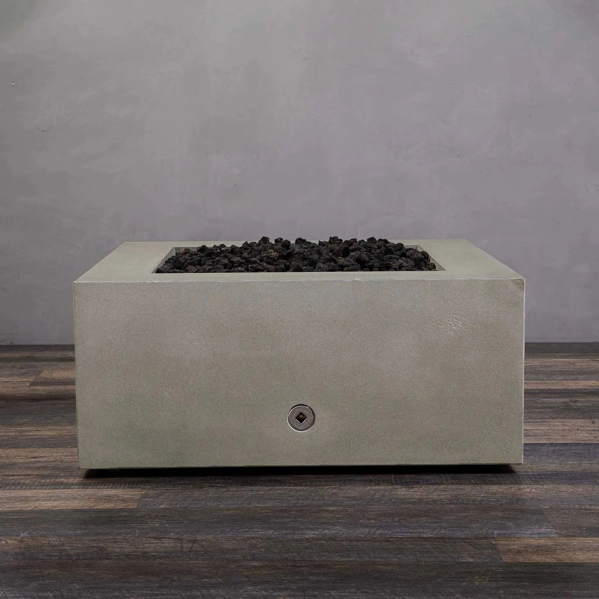 Gravity 36" W Beige Square Concrete PowerGlow Electronic Ignition Natural Gas Fire Pit - SD-FP-GRAV-363616-BEIG-POWERGLOW-NG by Starfire Designs
