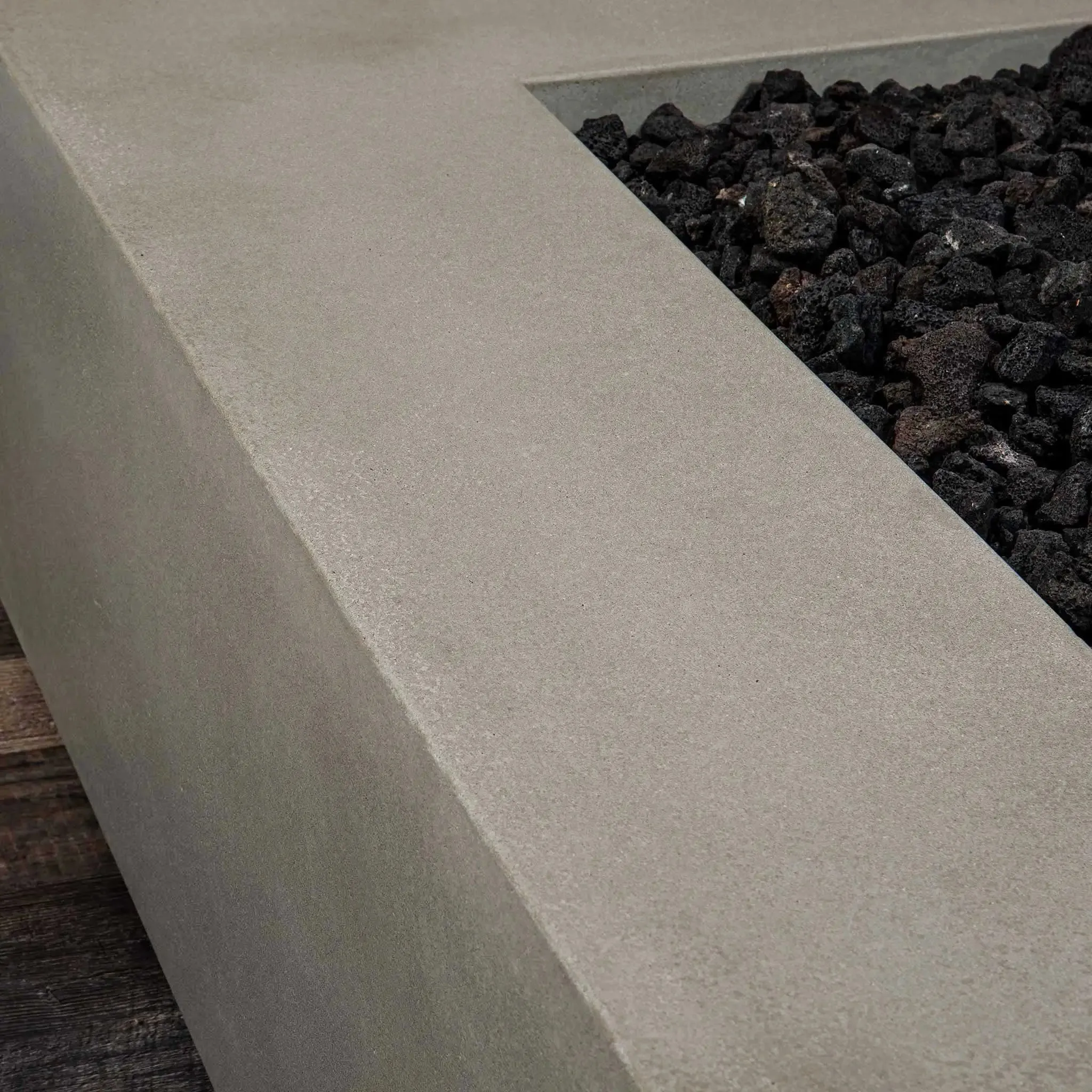 Gravity 36" W Beige Square Concrete PowerGlow Electronic Ignition Natural Gas Fire Pit - SD-FP-GRAV-363616-BEIG-POWERGLOW-NG by Starfire Designs