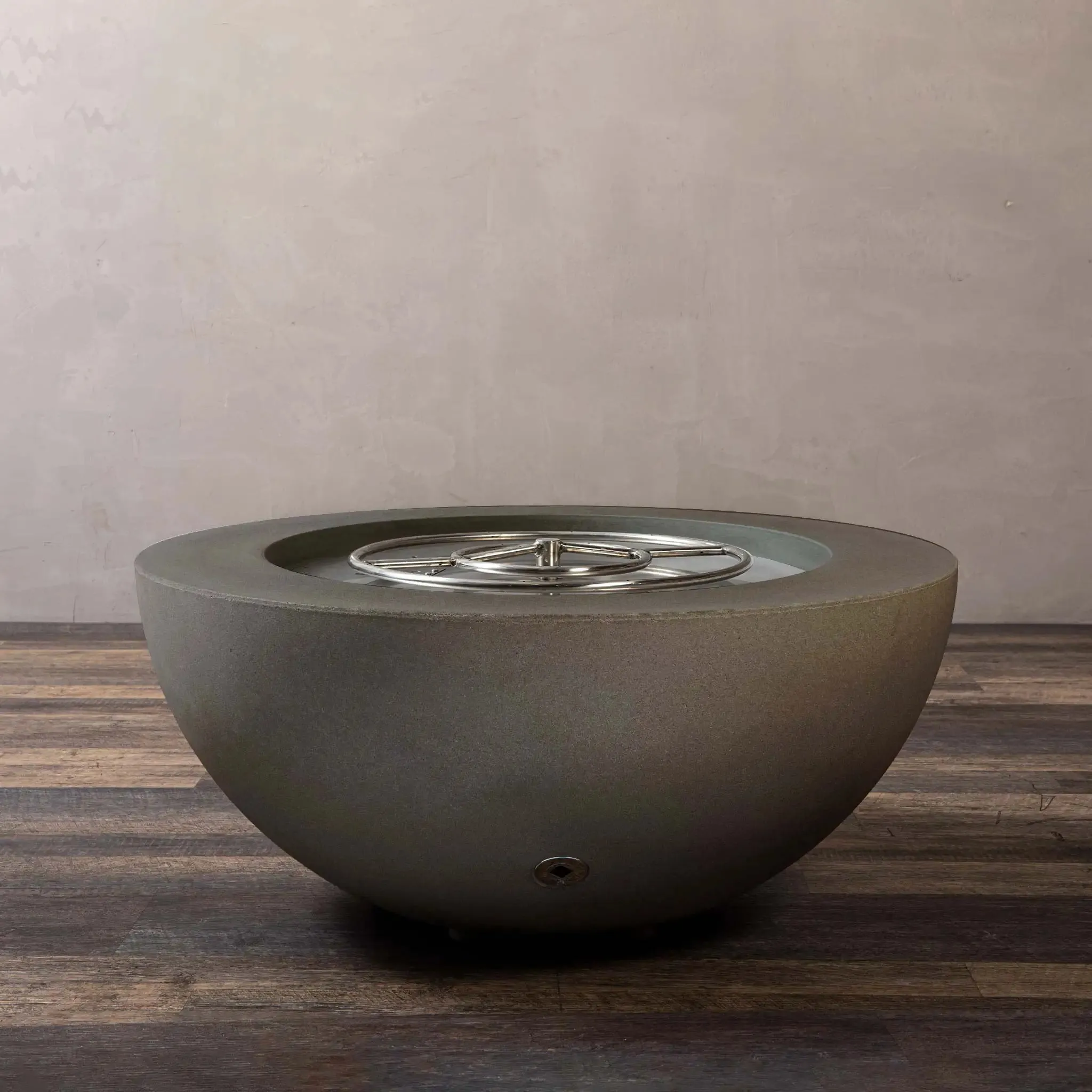 Gravity 36" W Brown Round Concrete PowerGlow Electronic Ignition Natural Gas Fire Pit - SD-FP-GRAV-3616-BRN-POWERGLOW-NG by Starfire Designs