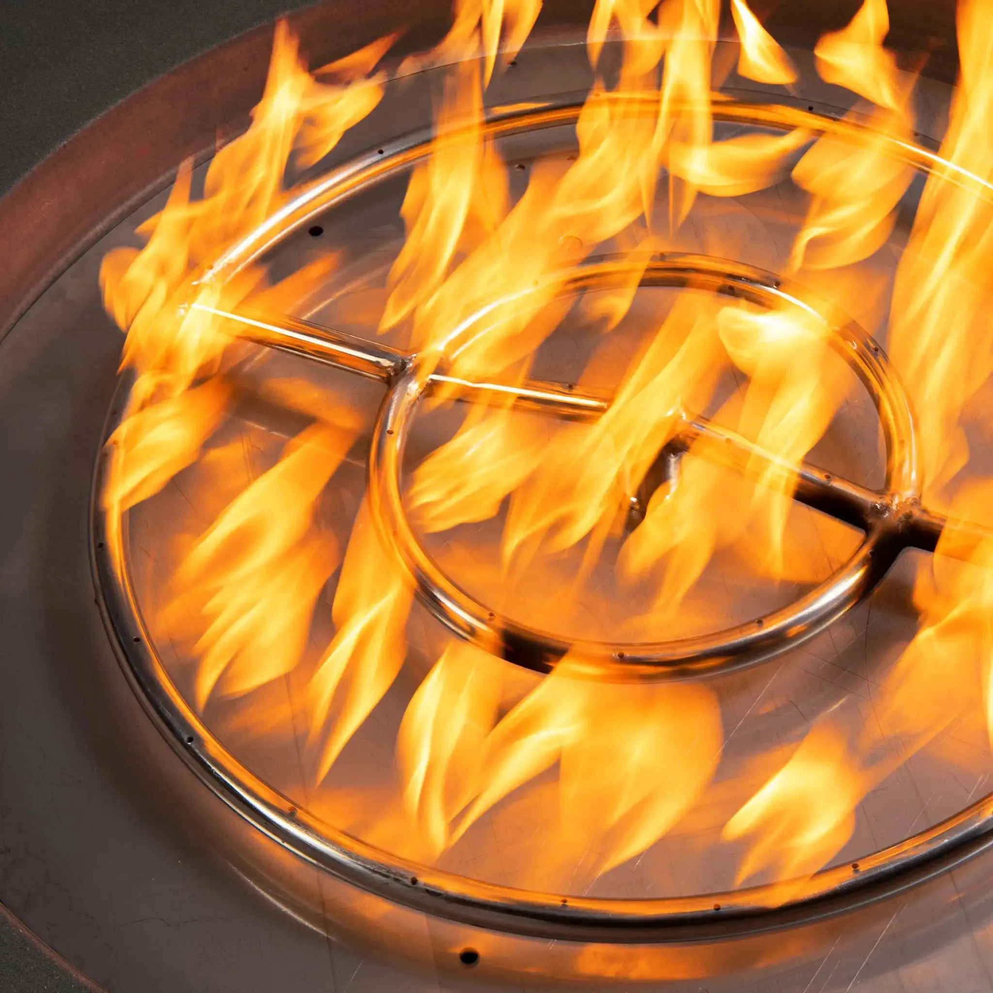 Gravity 36" W Graphite Round Concrete CSA Electronic Ignition On/Off Natural Gas Fire Pit - SD-FP-GRAV-3616-GRPH-ELECCSAOO-NG by Starfire Designs