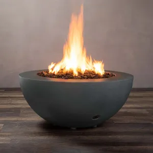 Gravity 36" W Graphite Round Concrete CSA Electronic Ignition On/Off Natural Gas Fire Pit - SD-FP-GRAV-3616-GRPH-ELECCSAOO-NG by Starfire Designs