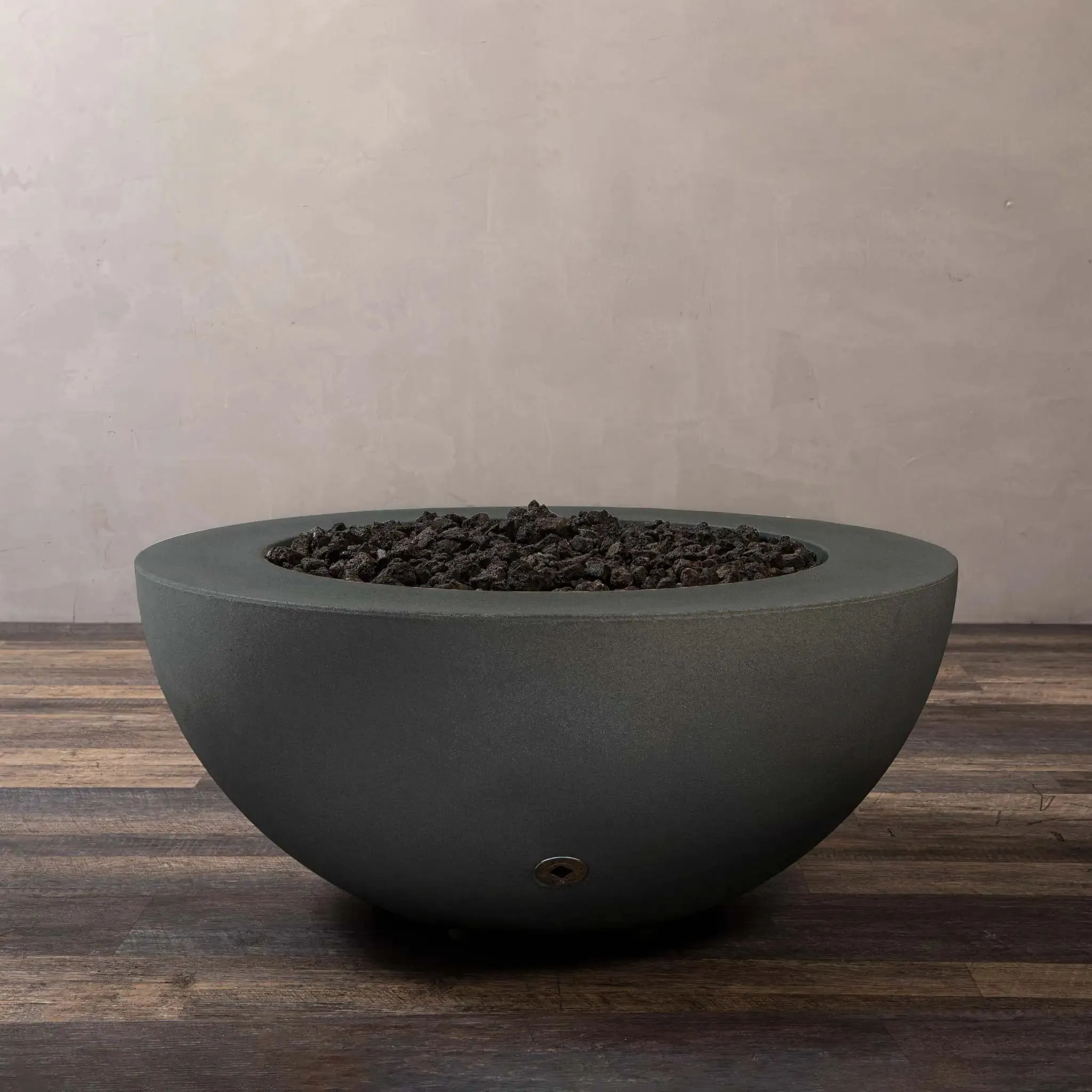 Gravity 36" W Graphite Round Concrete CSA Electronic Ignition On/Off Natural Gas Fire Pit - SD-FP-GRAV-3616-GRPH-ELECCSAOO-NG by Starfire Designs