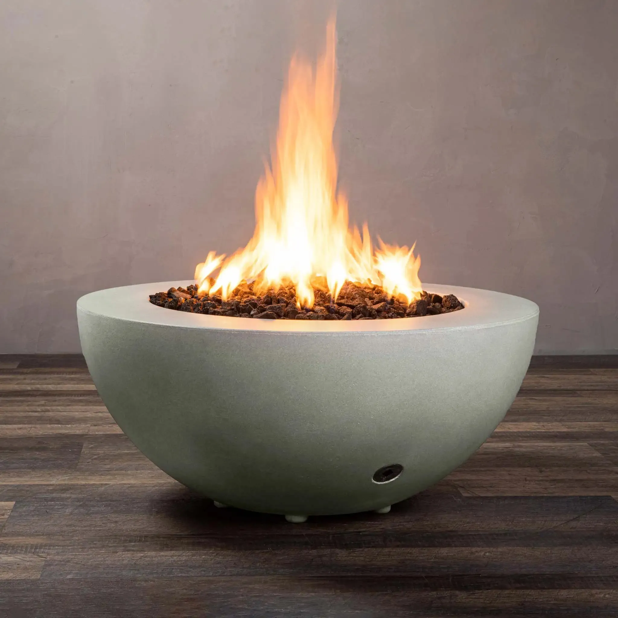 Gravity 36" W Natural Gray Round Concrete CSA Electronic Ignition High/Low Propane Gas Fire Pit - SD-FP-GRAV-3616-NATG-ELECCSAHL-LP by Starfire Designs