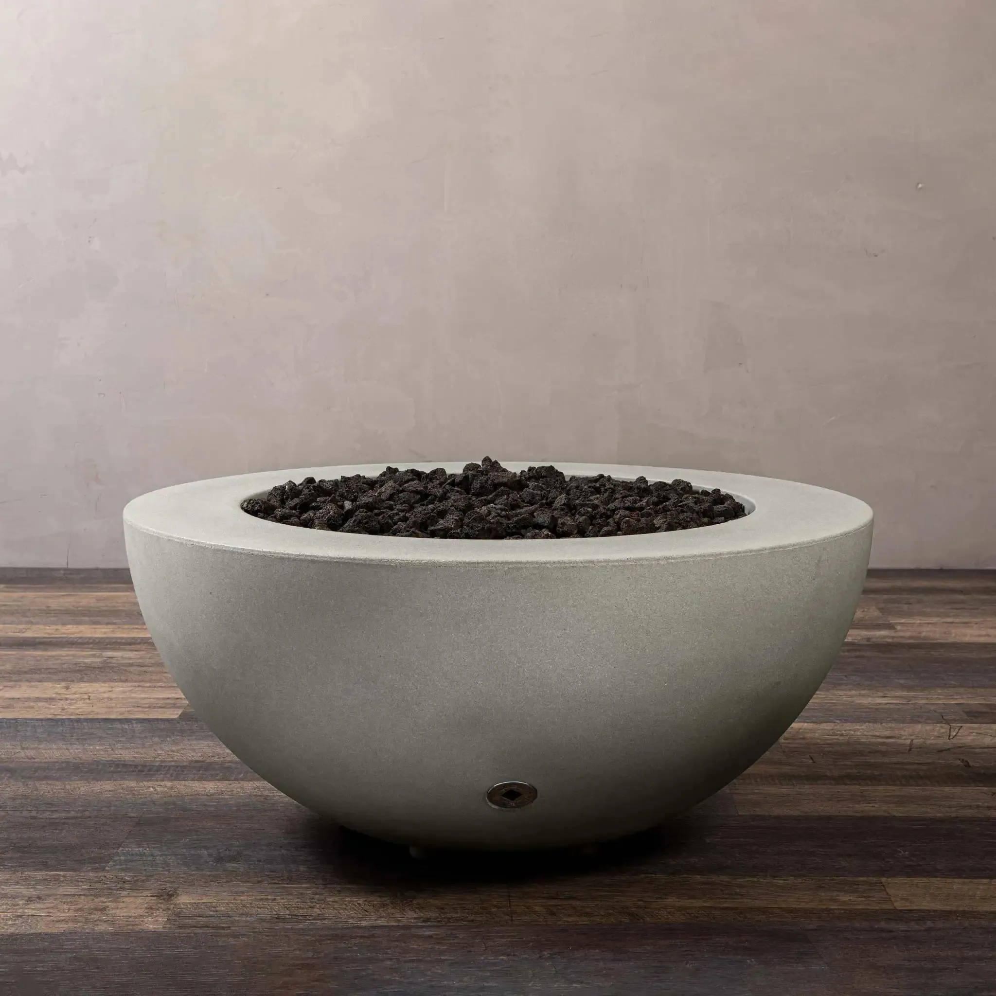 Gravity 36" W Natural Gray Round Concrete CSA Electronic Ignition High/Low Propane Gas Fire Pit - SD-FP-GRAV-3616-NATG-ELECCSAHL-LP by Starfire Designs